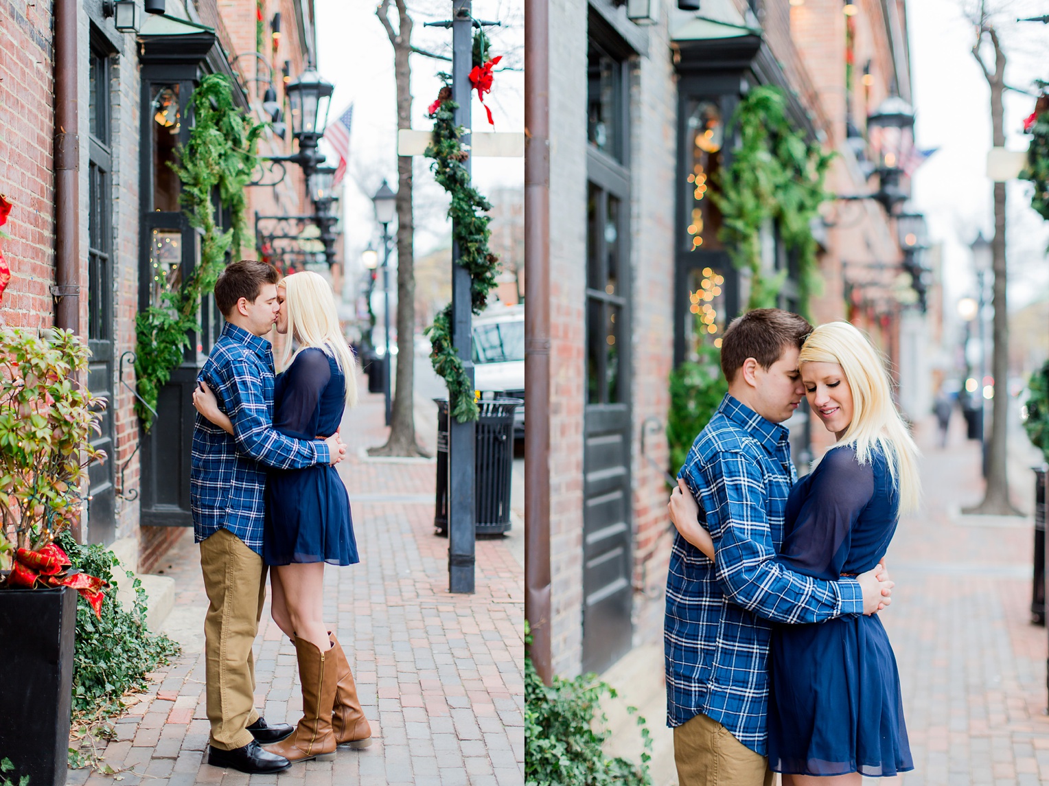 Old Town Alexandria Winter Engagement Photography