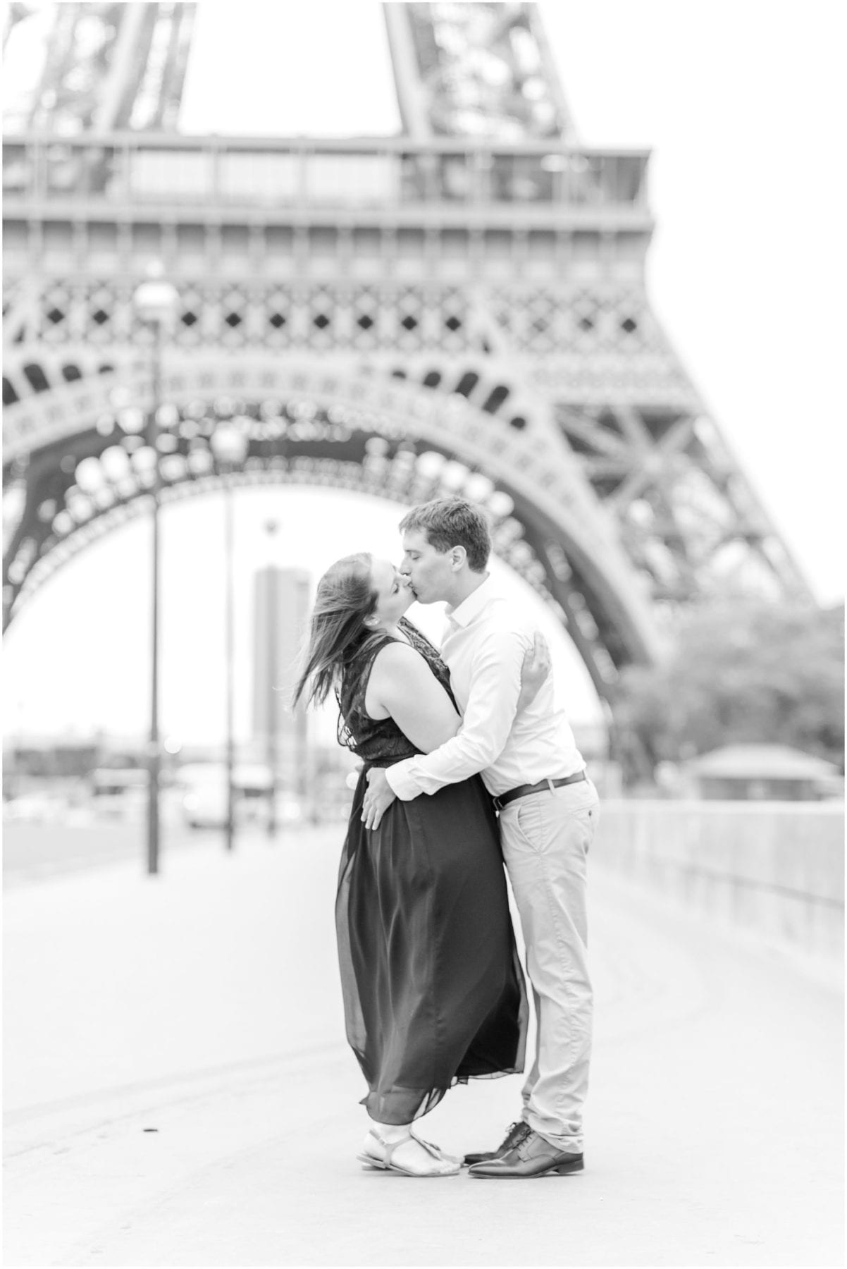 Paris Engagement Photos Trocadero Gardens France Wedding Photographer
